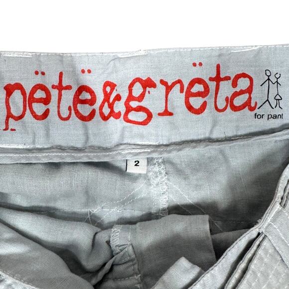 Pete & Greta Johnny Was Linen Cargo Utility Skirt 2 Light Blue Casual Grunge - Picture 6 of 7